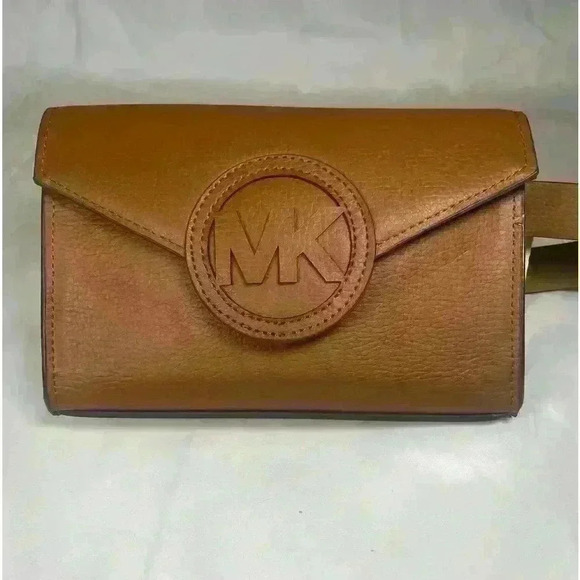 MICHAEL Michael Kors Brown Leather Waist Belt Bag s/m - Picture 2 of 10